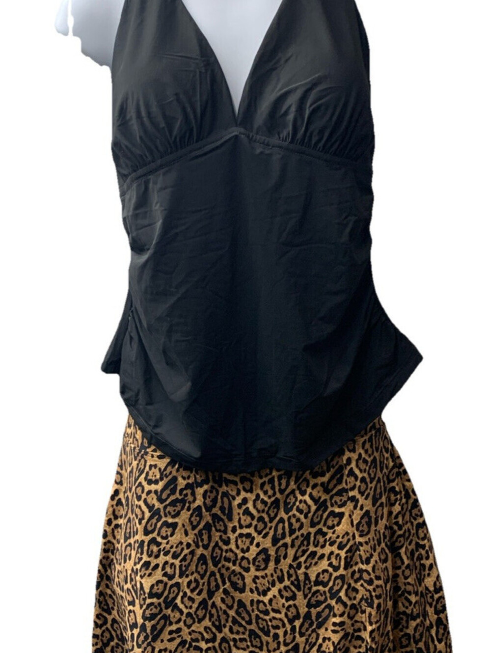 Popilush Women's Tankini Bathing Swimsuits V-neck Swimwear Two-Piece Size Large